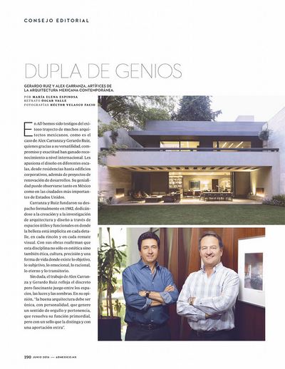 AD ARCHITECTURAL DIGEST - Agosto 2016