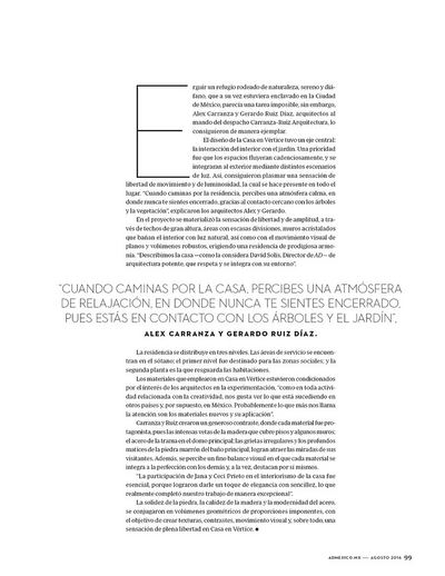 AD ARCHITECTURAL DIGEST - Agosto 2016