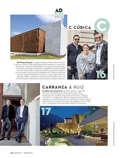 AD ARCHITECTURAL DIGEST - Junio 2017